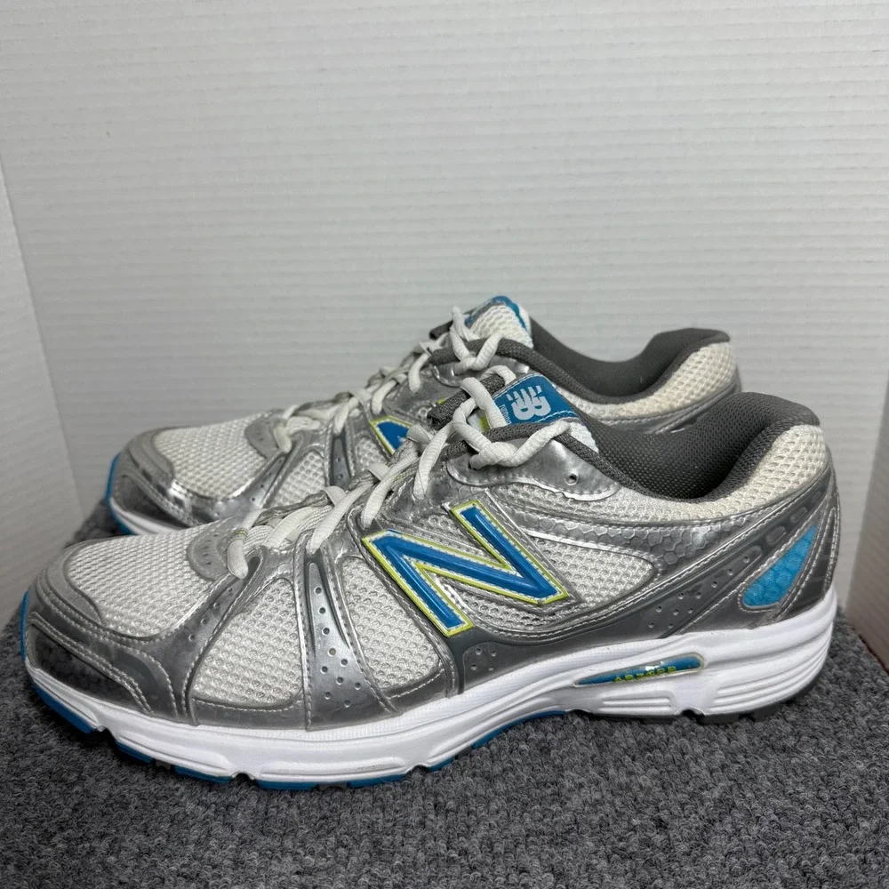 New Balance 480 Womens 11 Running Sneakers Silver Blue ABZORB Made in USA